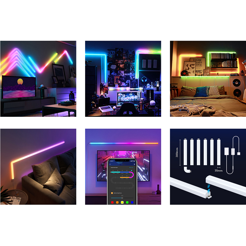 Color Chasing LED Wall Lights Kit For Home Lighting